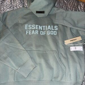 Fear of God Essentials Pullover in Light Green (Sycamore)